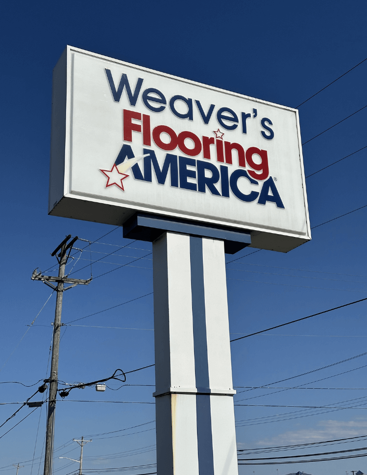 Weaver's sign outside showroom