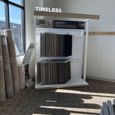 Timeless carpet display at Weaver's Flooring America