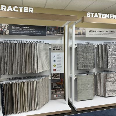 statement carpet display at Weaver's Flooring America